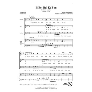 Il Est Bel Et Bon (arr. David Das)