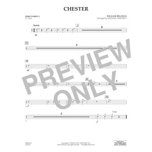 Chester (arr. Michael Sweeney) - Percussion 2