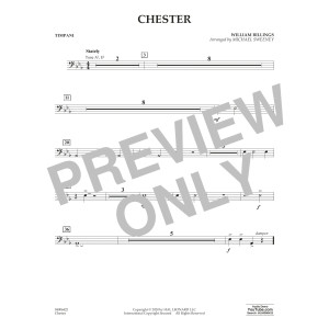 Chester (arr. Michael Sweeney) - Timpani