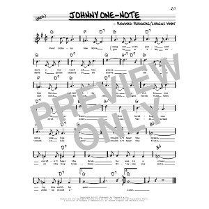 Johnny One-Note (High Voice) (from Babes In Arms)