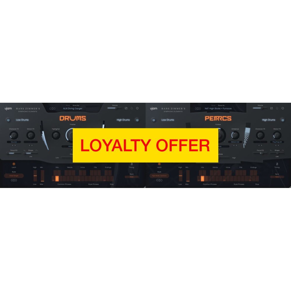 UJAM Hans Zimmer’s Drums & Percussion Bundle Loyal