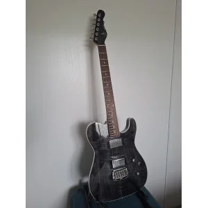 G&L Tribute ASAT Deluxe Translucid Black-Réglée par luthier.