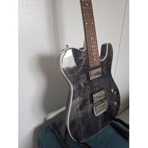 G&L Tribute ASAT Deluxe Translucid Black-Réglée par luthier.