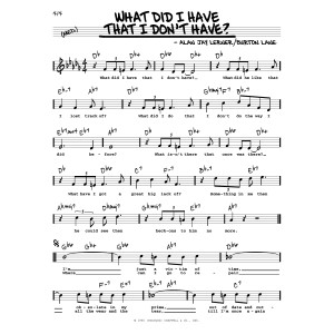 What Did I Have That I Don't Have? (High Voice) (from On A Clear Day You Can See Forever)