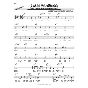 I May Be Wrong (But I Think You're Wonderful!) (High Voice)