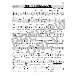 Don't Fence Me In (High Voice)