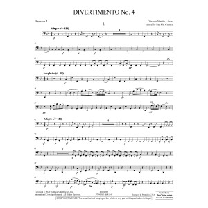 Divertimento No. 4 (ed. Patricia Cornett) - Bassoon 2