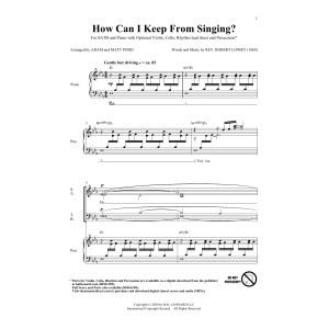 How Can I Keep From Singing (arr. Matt and Adam Podd)