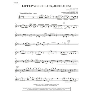 Lift Up Your Heads, Jerusalem (Orchestra) - Violin 2