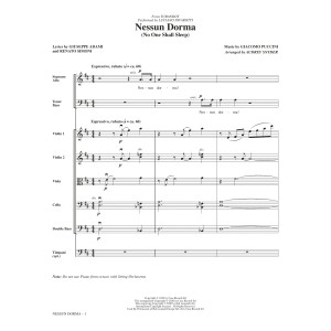 Nessun Dorma (No One Shall Sleep) (from Turandot) (arr. Audrey Snyder) - Full Score