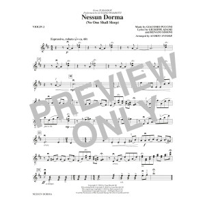 Nessun Dorma (No One Shall Sleep) (from Turandot) (arr. Audrey Snyder) - Violin 2