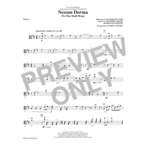 Nessun Dorma (No One Shall Sleep) (from Turandot) (arr. Audrey Snyder) - Viola