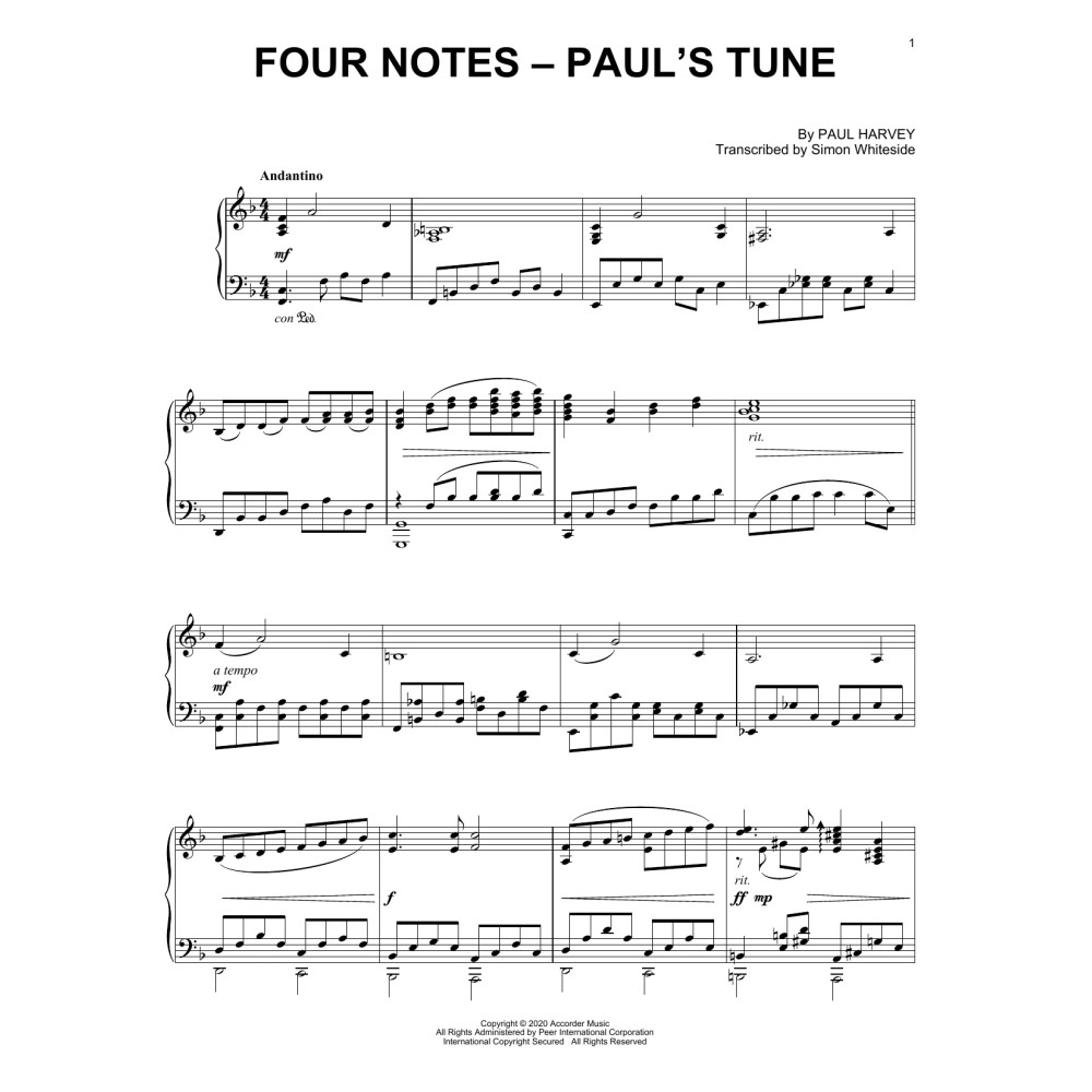 Four Notes - Paul's Tune