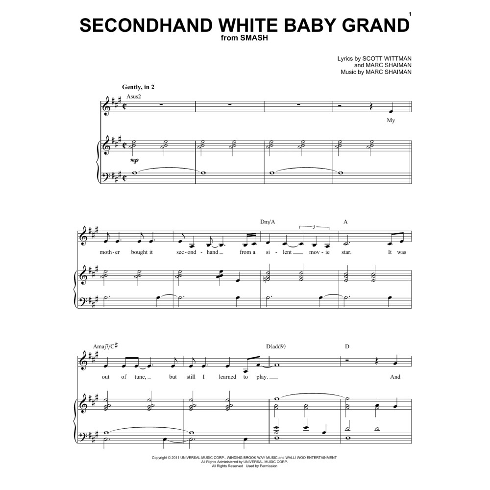 Secondhand White Baby Grand (from Smash)
