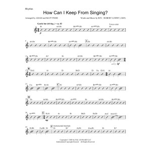 How Can I Keep from Singing (arr. Matt and Adam Podd) - Rhythm (bass, drums)