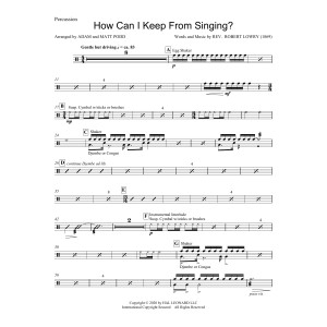 How Can I Keep from Singing (arr. Matt and Adam Podd) - Percussion
