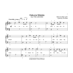 Hakuna Matata (from The Lion King) (arr. Christopher Hussey)