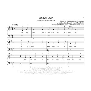 On My Own (from Les Miserables) (arr. Christopher Hussey)