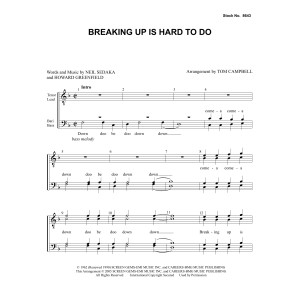 Breaking Up Is Hard To Do (arr. Tom Campbell)