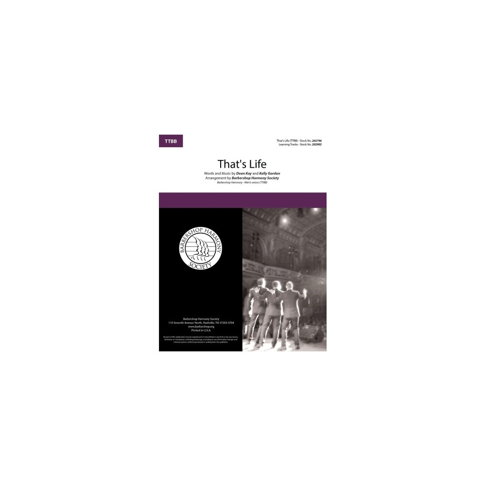 That's Life (arr. Barbershop Harmony Society)