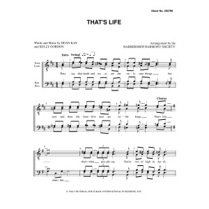 That's Life (arr. Barbershop Harmony Society)