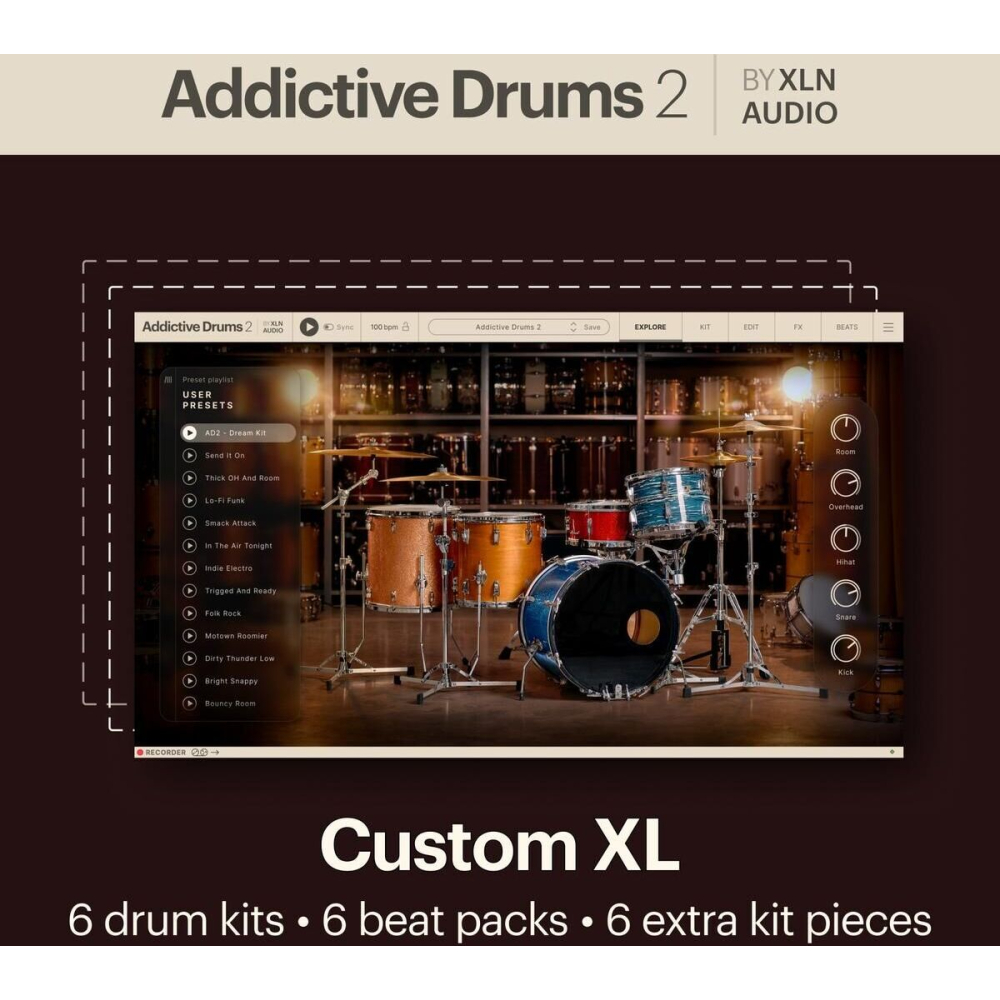 XLN Audio Addictive Drums 2 : Collection XL personnalisée