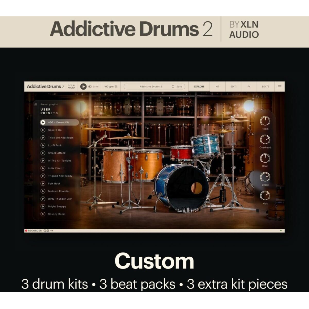 XLN Audio Addictive Drums 2 : Collection personnalisée