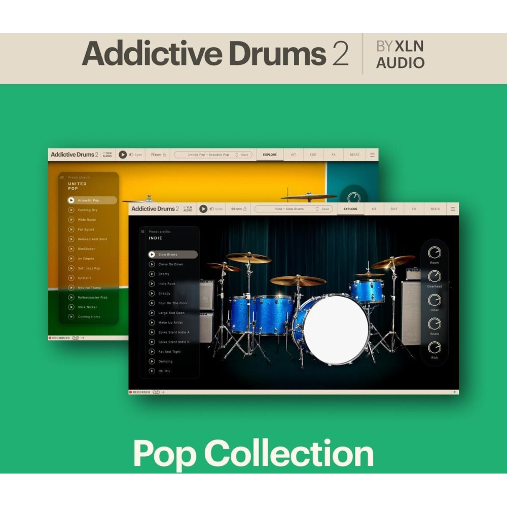 XLN Audio Addictive Drums 2 : Collection Pop