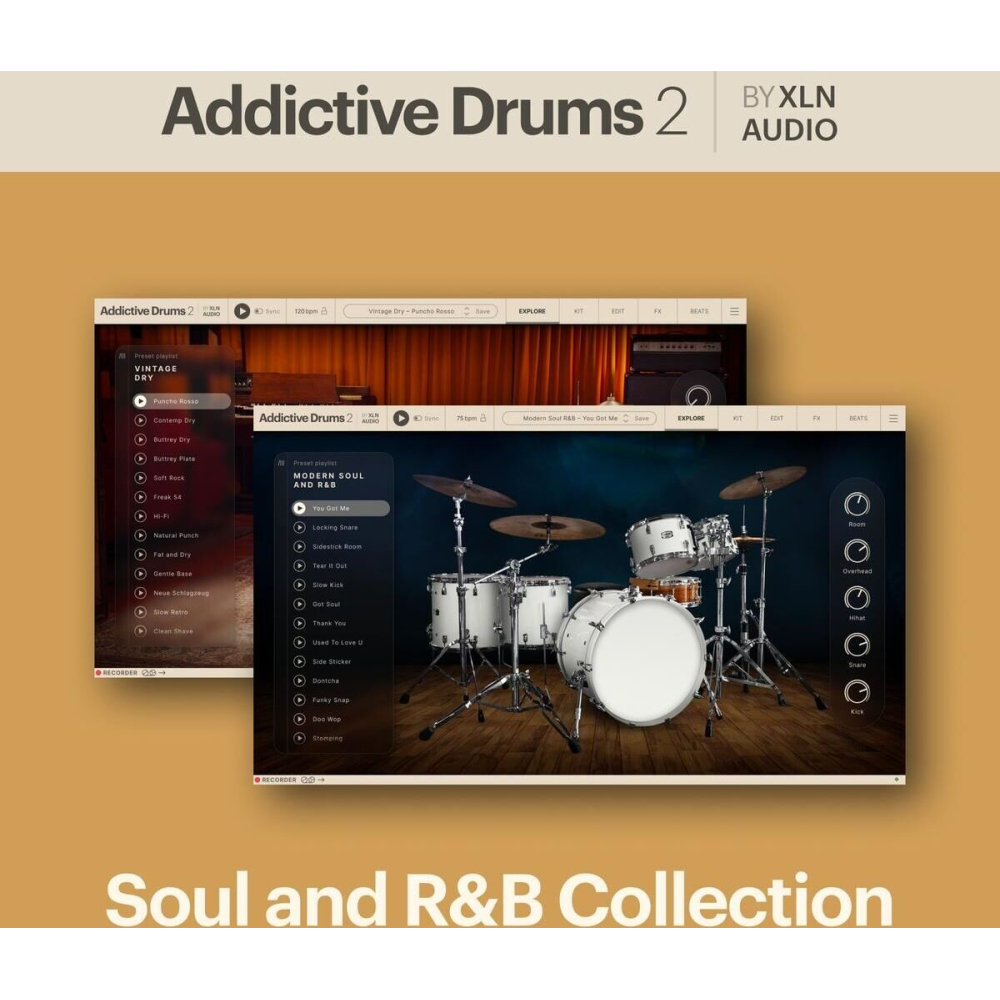 XLN Audio Addictive Drums 2 : Collection Soul et R&B