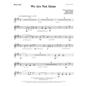 We Are Not Alone - F Horn 1,2