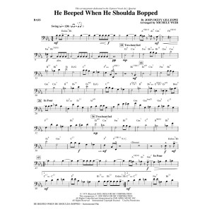 He Beeped When He Shoulda Bopped (arr. Michele Weir) - Bass