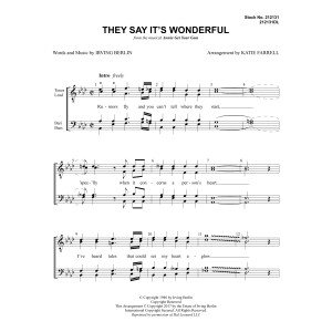 They Say It's Wonderful (from Annie Get Your Gun) (arr. Katie Farrell)