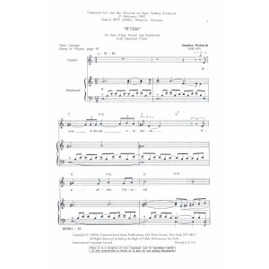 R'Tzei (for Solo High Voice with optional SATB Choir)