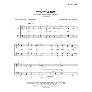 Who Will Buy (from Oliver!) (arr. Dave Briner)
