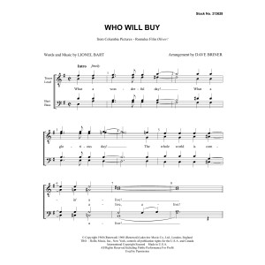 Who Will Buy (from Oliver!) (arr. Dave Briner)