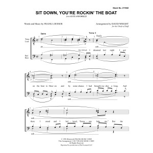 Sit Down, You're Rockin' The Boat (from Guys And Dolls) (arr. David Wright)