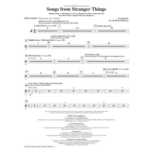Songs from Stranger Things (arr. Alan Billingsley) - Percussion