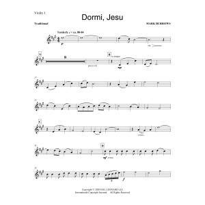 Dormi, Jesu - Violin
