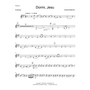 Dormi, Jesu - Violin 2