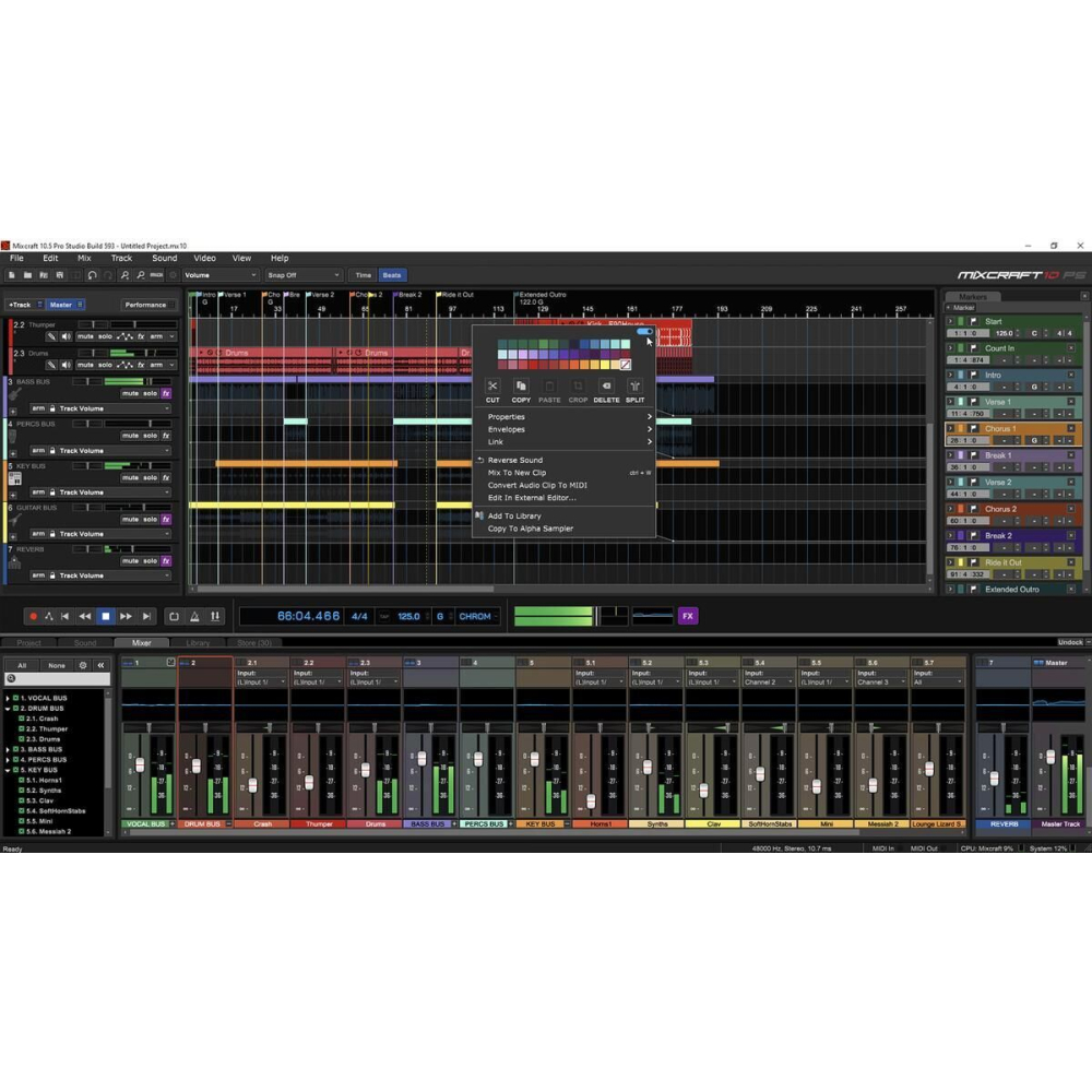 Acoustica Mixcraft 10.6 Recording Studio