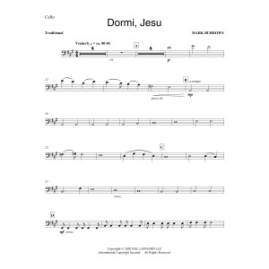 Dormi, Jesu - Cello