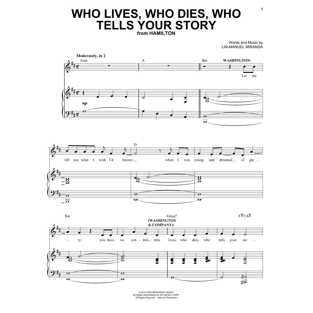 Who Lives, Who Dies, Who Tells Your Story (from Hamilton)