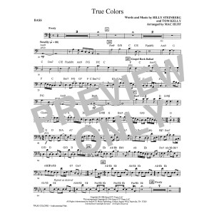 True Colors (arr. Mac Huff) - Bass