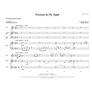 Precious in My Sight (arr. Heather Sorenson) - Full Score