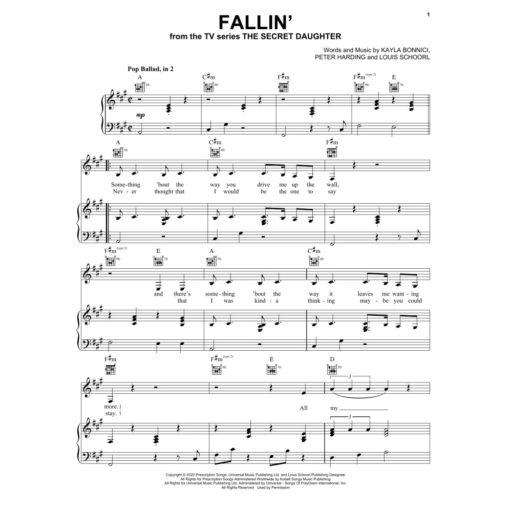 Fallin' (from the TV series The Secret Daughter)