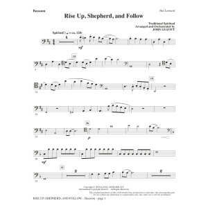 Rise Up, Shepherd, and Follow (arr. John Leavitt) - Bassoon