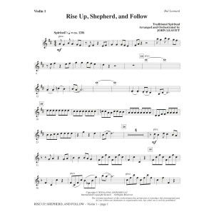 Rise Up, Shepherd, and Follow (arr. John Leavitt) - Violin 1