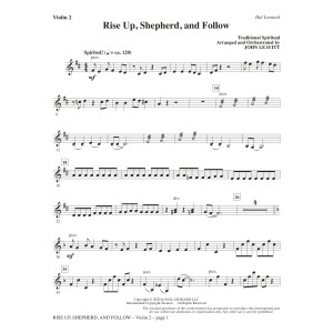 Rise Up, Shepherd, and Follow (arr. John Leavitt) - Violin 2