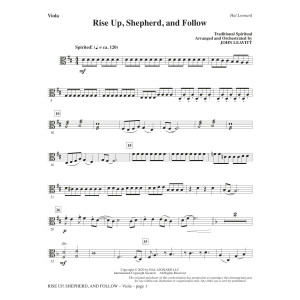 Rise Up, Shepherd, and Follow (arr. John Leavitt) - Viola