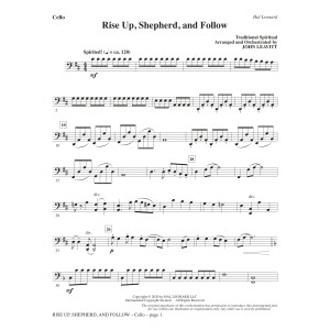 Rise Up, Shepherd, and Follow (arr. John Leavitt) - Cello